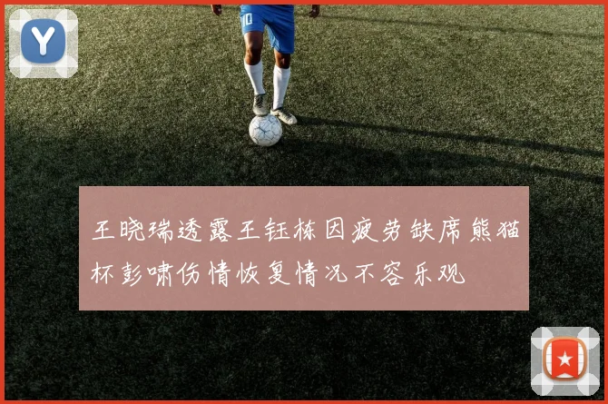 王晓瑞透露王钰栋因疲劳缺席熊猫杯彭啸伤情恢复情况不容乐观